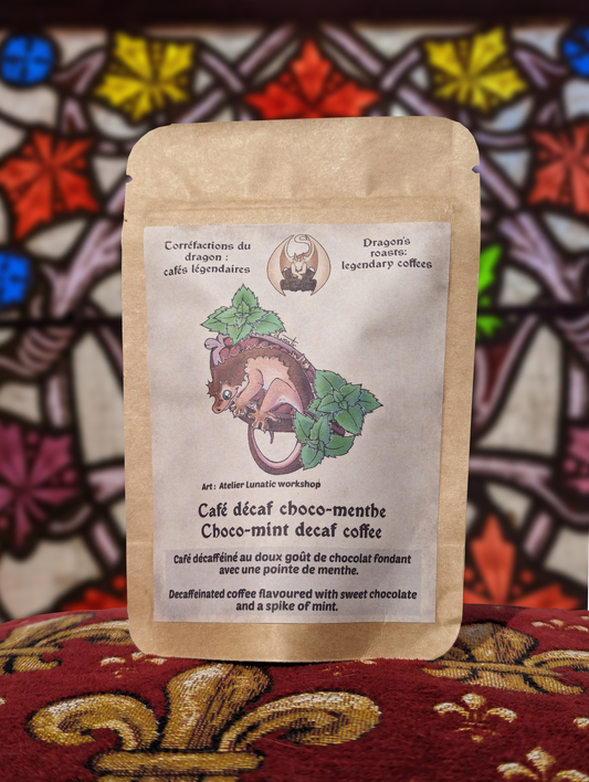 Choco-mint decaf coffee